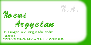 noemi argyelan business card